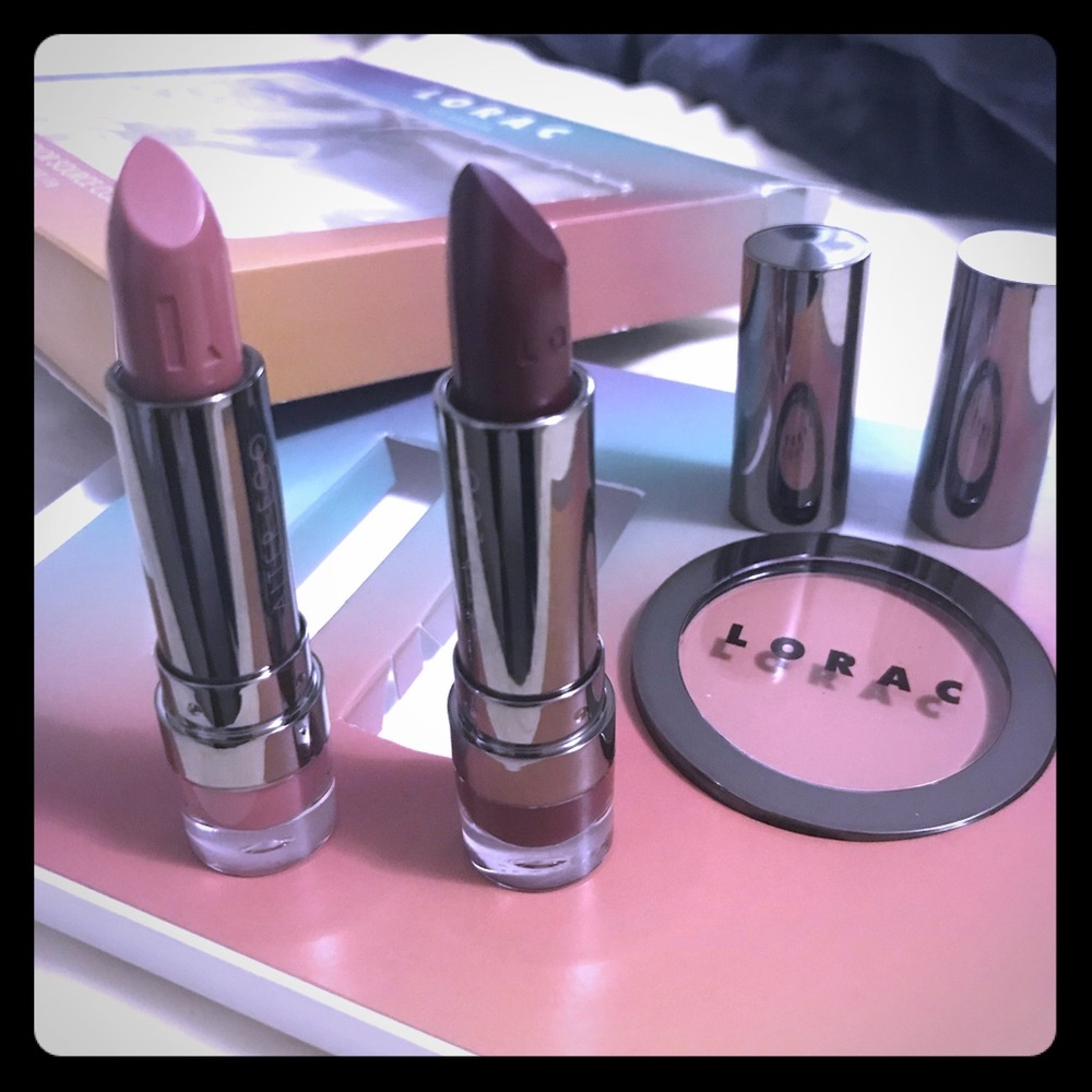 Lorac Bold nude lipstick and blush